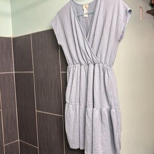 Women's Caution to the Wind Light Blue Short Sleeve Dress